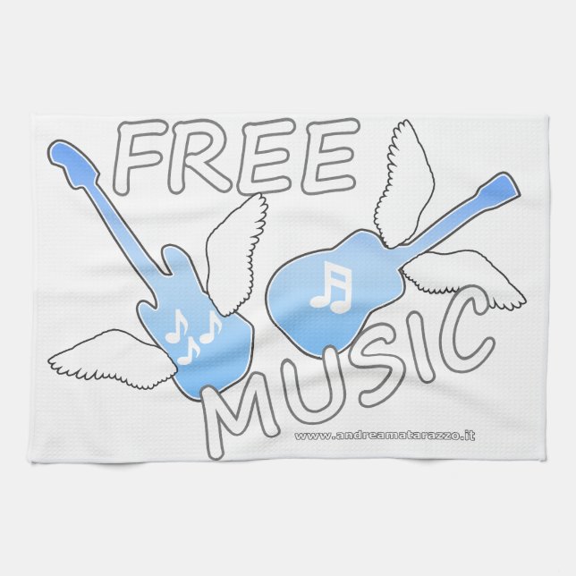 Free Music   Tea Towel (Horizontal)