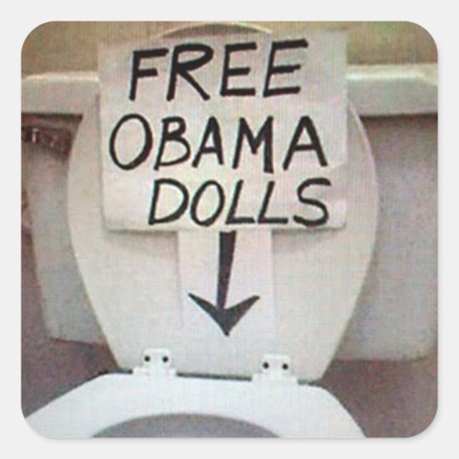 FREE OBAMA DOLLS SQUARE STICKER (Front)