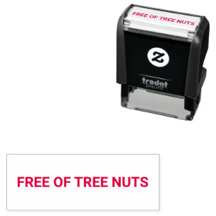 Free of Tree Nuts Allergy Friendly Self-inking Stamp