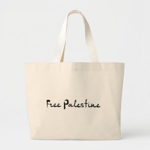 Free Palestine - فلسطين علم  - Palestinian Flag Large Tote Bag