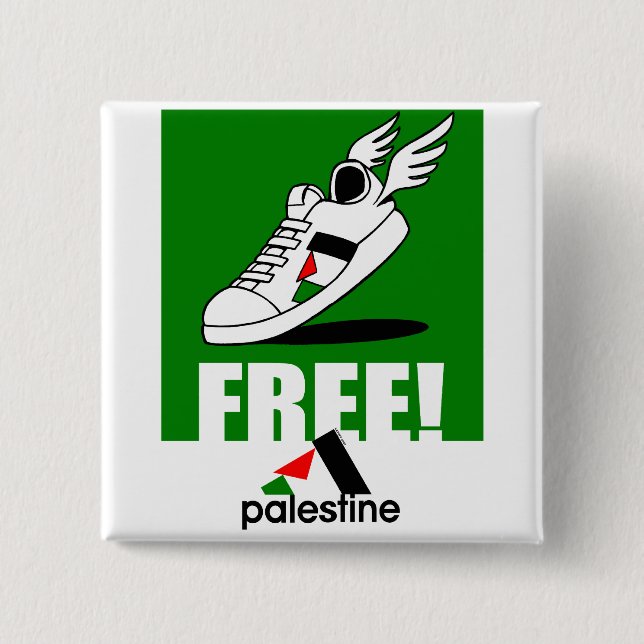 Free! Palestine 15 Cm Square Badge (Front)