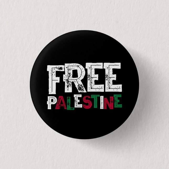Free Palestine 3 Cm Round Badge (Front)