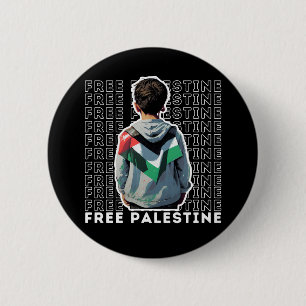 FREE PALESTINE 6 CM ROUND BADGE