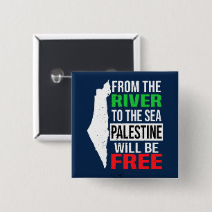Free Palestine Anti Apartheid Gaza Palestinian 15 Cm Square Badge