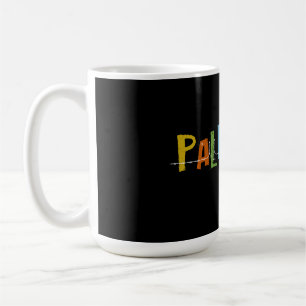 Free Palestine ARABIC NAME DARK Coffee Mug