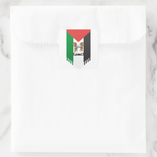 Free Palestine Arabic text Square Sticker