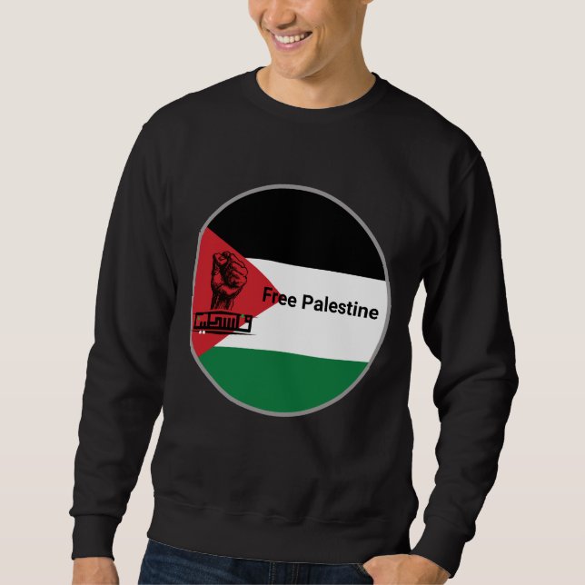 FREE Palestine Arabic text Sweatshirt (Front)