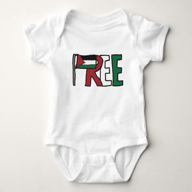 Free Palestine Baby Bodysuit (Front)