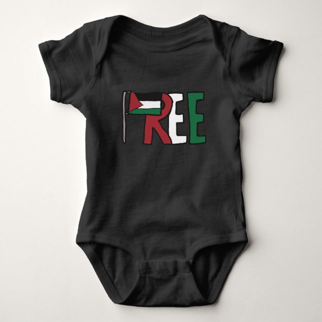 Free Palestine Baby Bodysuit (Front)