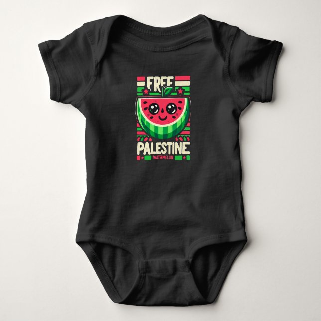 Free Palestine  Baby Bodysuit (Front)
