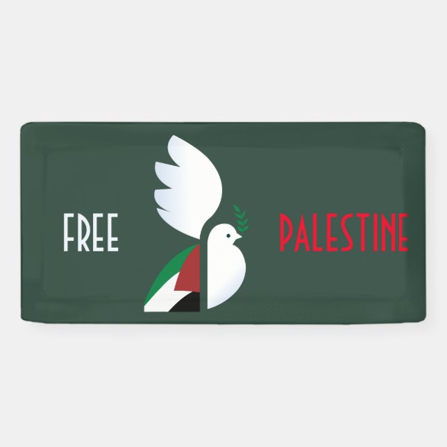 Free Palestine Banner – Human Rights Awareness (Horizontal)