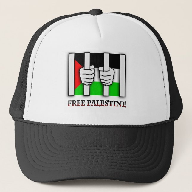 Free Palestine  Bars Trucker Hat (Front)
