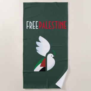 Free Palestine Beach Towel