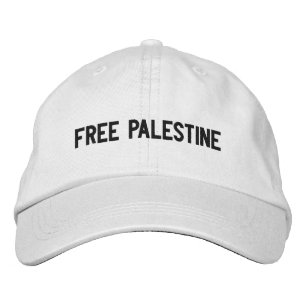 Free Palestine black custom text minimalist Embroidered Hat