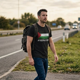 FREE PALESTINE black t-shirt for man