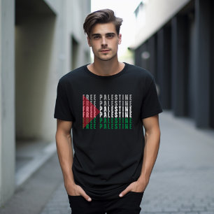 FREE PALESTINE black t-shirt for man