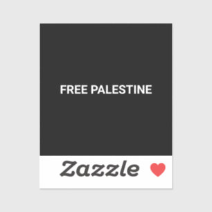 Free Palestine black white custom text minimalist