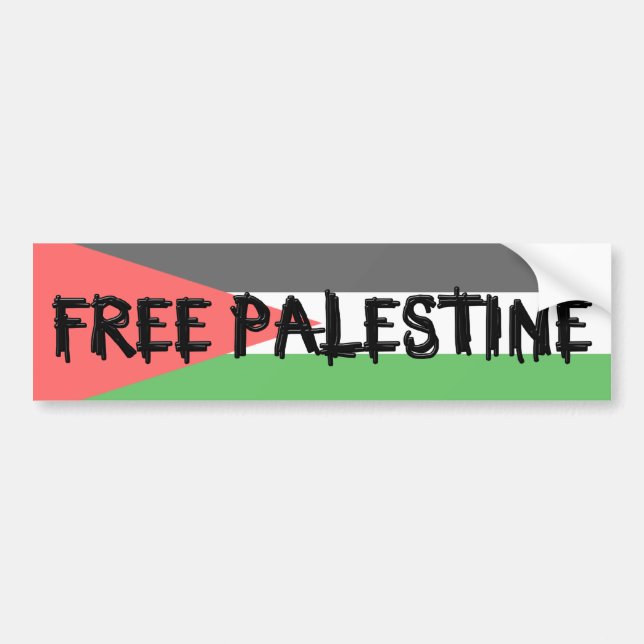 FREE PALESTINE Bumpersticker Bumper Sticker (Front)