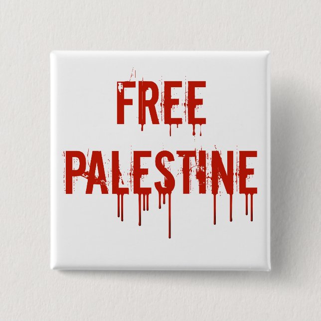 Free Palestine Button (Front)