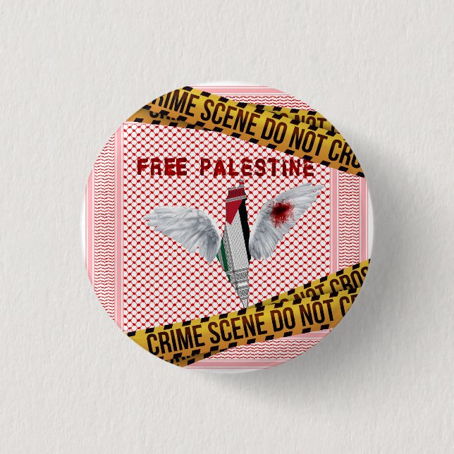 Free Palestine Button - Palestine Pin (Front)
