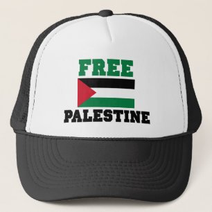 Free Palestine Button Trucker Hat