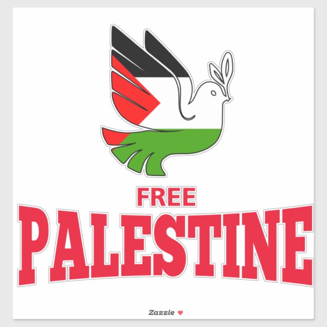 Free Palestine  Car Sticker (Sheet)