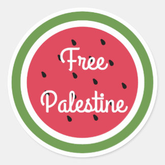 free palestine classic round sticker