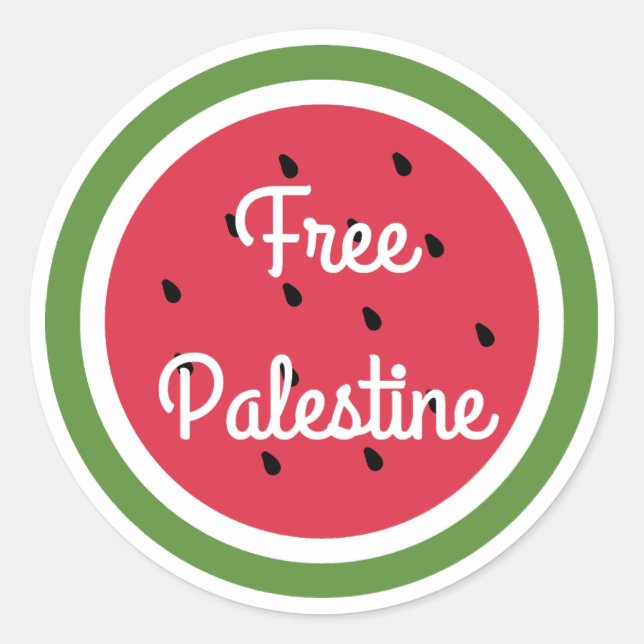  free palestine  classic round sticker (Front)