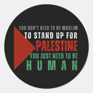 FREE PALESTINE CLASSIC ROUND STICKER
