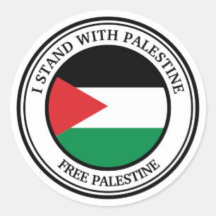 Free Palestine Classic Round Sticker