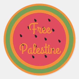free palestine classic round sticker