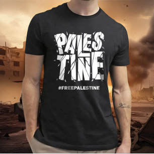 Free Palestine cracked typography  T-Shirt