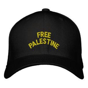 Free Palestine: Custom Baseball Cap (Black)