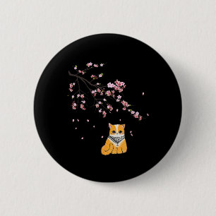 Free Palestine Cute Cat Cherry Blossom Sakura Flow 6 Cm Round Badge