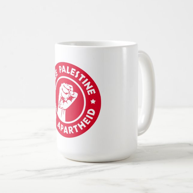 Free Palestine End Apartheid Coffee Mug (Front Right)