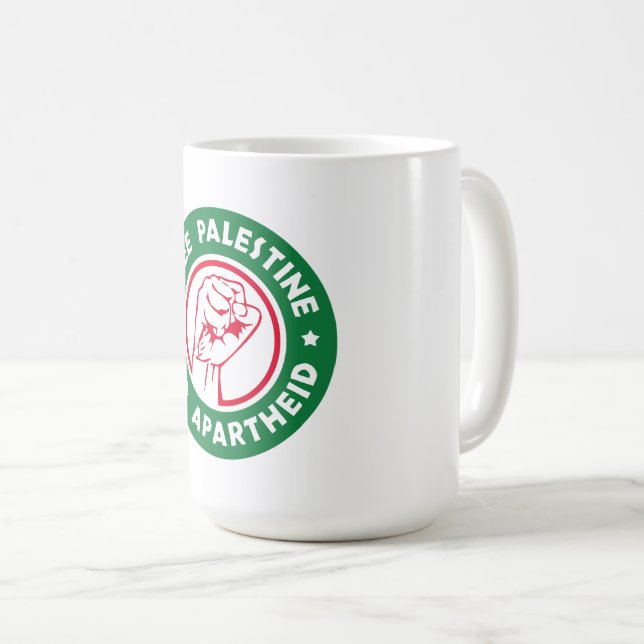 Free Palestine End Apartheid Coffee Mug (Front Right)