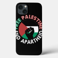 Free Palestine End Apartheid Flag Fist Black