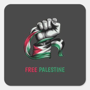 Free Palestine end apartheid Gaza Square Sticker