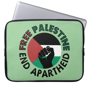 Free Palestine End Apartheid Palestine Flag Laptop Sleeve