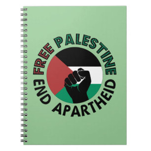 Free Palestine End Apartheid Palestine Flag Notebook