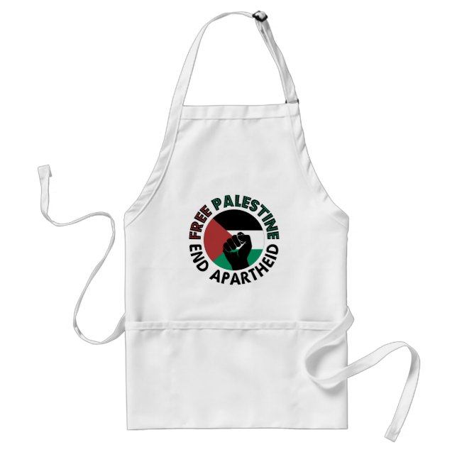 Free Palestine End Apartheid Palestine Flag Standard Apron (Front)