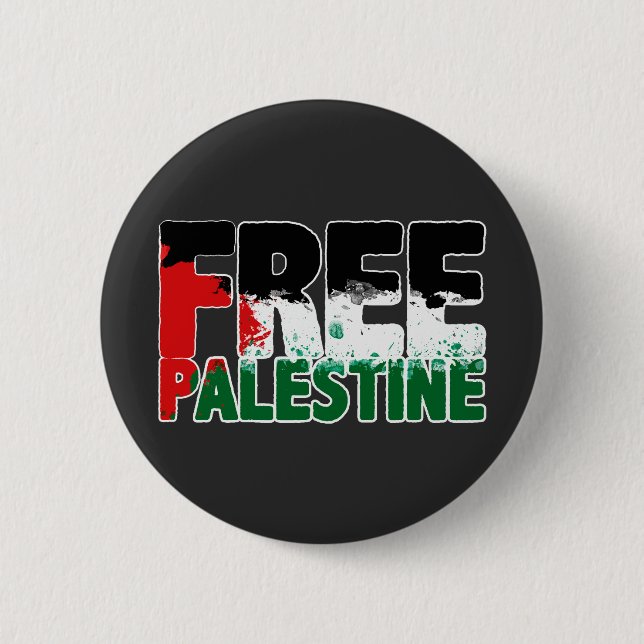 Free Palestine End Apartheid stop war  6 Cm Round Badge (Front)