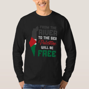 Free Palestine End Israeli Occupation Flag T-Shirt