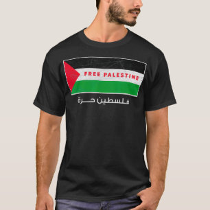 Free Palestine Flag Arabic  Free Gaza  T-Shirt