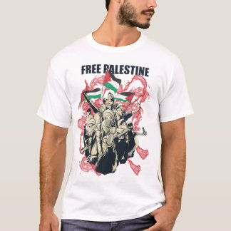 Free Palestine Flag Arabic Support T-Shirt
