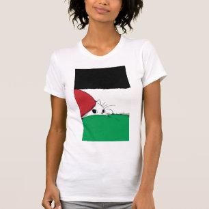 FREE PALESTINE Flag Cat  T-Shirt
