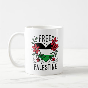 Free palestine flag coffee mug