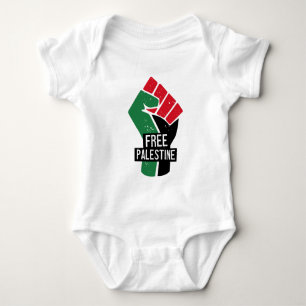 Free Palestine flag fist Baby Bodysuit