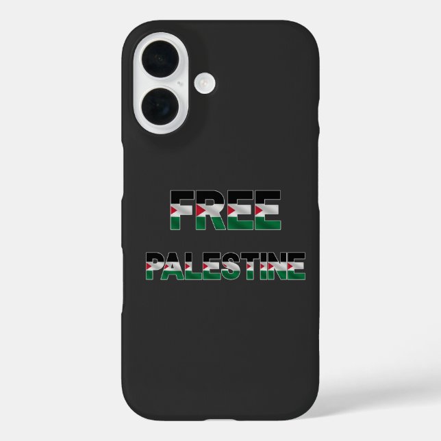 Free Palestine Flag Letters Unity Pride Freedom Case-Mate iPhone Case (Back)