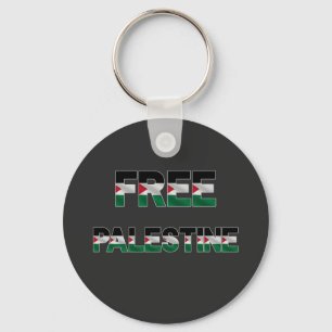 Free Palestine Flag Letters Unity Pride Freedom Key Ring